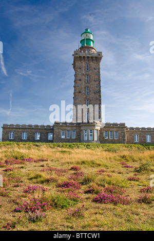 Leuchtturm in Cap Frehel, Bretagne, Frankreich Stockfoto