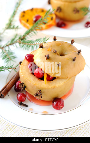 Gebackene Äpfel Stockfoto