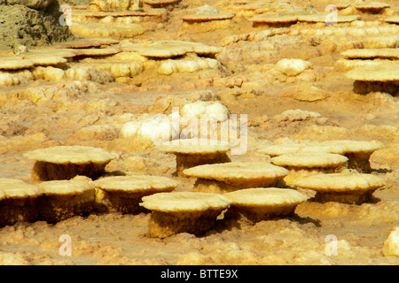 Geologische Formationen, Danakil, Äthiopien Stockfoto