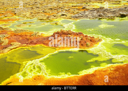 Geologische Formationen, Danakil, Äthiopien Stockfoto