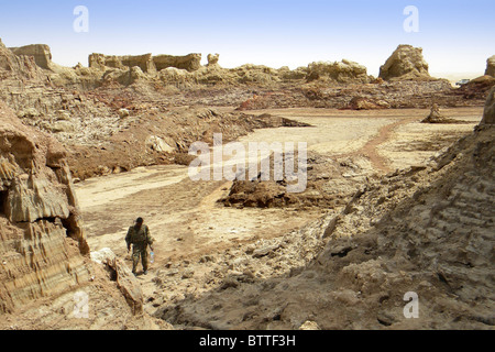 Geologische Formationen, Danakil, Äthiopien Stockfoto