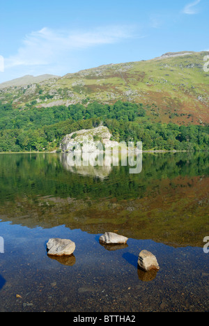 Llyn Gwynant in Nant Gwynant, Gwynedd, Nordwales. Stockfoto