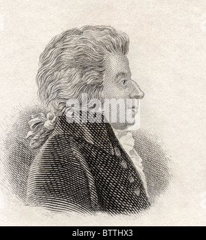 Wolfgang Amadeus Mozart, 1756-1791. Österreichischer Komponist und Musiker. Stockfoto