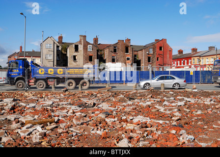 Gehäuse-Clearance im Bereich Edge Hill von Liverpool. Stockfoto