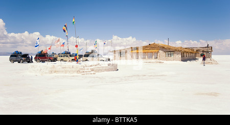 Hotel de Sal Playa Blanca, Salar de Uyuni, Potosi, Bolivien Stockfoto