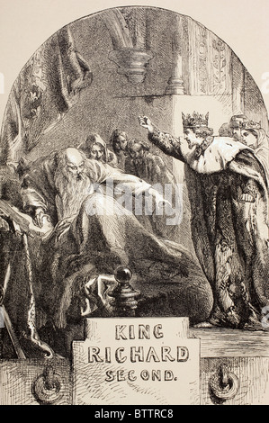 Illustration von Sir John Gilbert für König Richard der zweite von William Shakespeare. Stockfoto