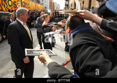 Drew Barrymore Besuche die Late Show mit David Letterman Stockfoto