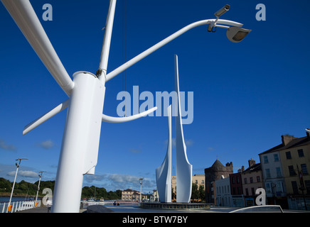 Zeitgenössische Skulptur, Millennium Plaza, Kais, Stadt Waterford, County Waterford, Irland Stockfoto