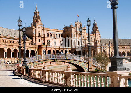 Plaza de Espana Sevilla Spanien Andalusien Stockfoto