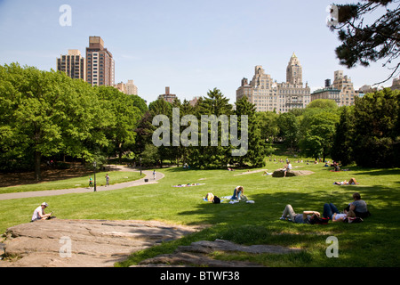 Shakespeare-Garten bei Mitte Park Quadrant im Central Park Stockfoto