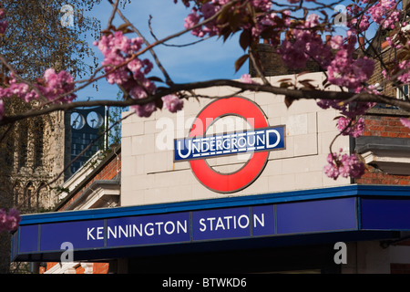 Kennington u-Bahnstation in Süd-London im Frühling, April 2010 Stockfoto