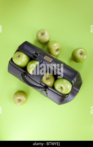 ein Apfel am Tag hält den Doktor fern Stockfoto