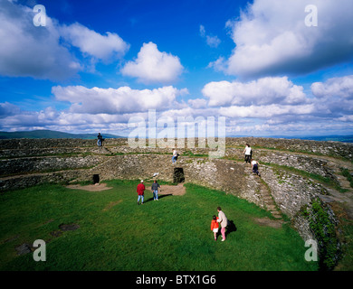 Grianan Of Aileach, Inishowen, Co. Donegal, Irland; Eisenzeit Stein Gehäuse Stockfoto