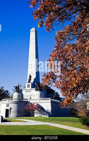 Lincolns Grab in Springfield, Illinois, USA. Stockfoto