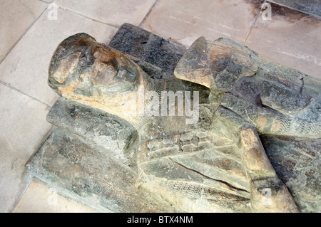 Bildnis eines Ritters in Temple Church, London, England Stockfoto