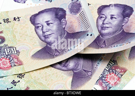 Hintergründe der chinesischen Geld - fünf Yuan Stockfoto