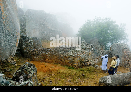 Hill-Komplex an Ruinenstadt Groß-Simbabwe Stockfoto