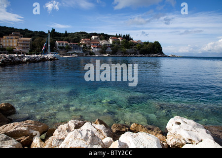 Kassiopi Hafen Stockfoto