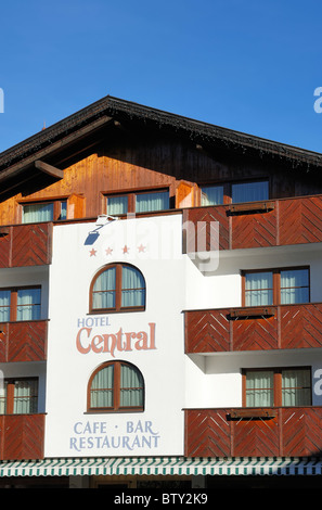 Hotel central Seefeld Tirol Österreich Stockfoto
