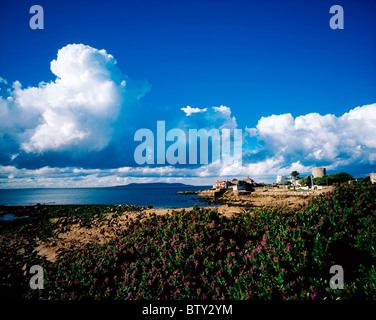 Sandycove, Co Dublin, Irland; Das James Joyce Tower und das Museum In der Ferne In ein Dorf an der Ost Küste von Irland Stockfoto