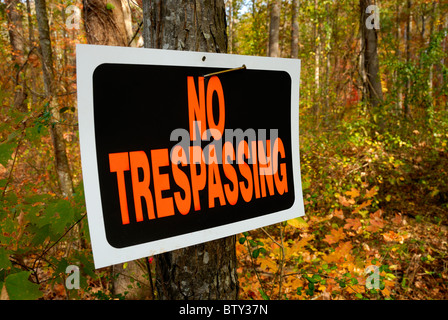 Keine Spur von Trespassing Stockfoto