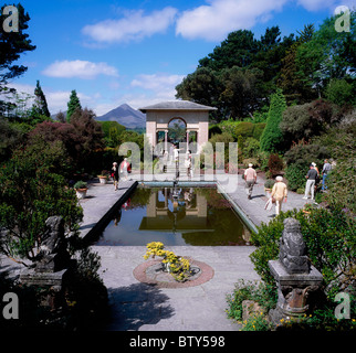 Ilnacullen (auch bekannt als Garnierung Insel), Co Cork, Beara Halbinsel, Irland; Schuss aus der italienischen Teehaus oder "Casita" Stockfoto