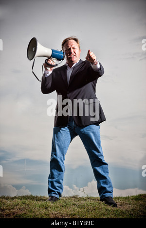 Alex Jones, Texan Talkshow und Gastgeber des Infowars. Stockfoto