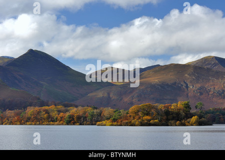 Ein Blick über Derwentwater an der North Western Fjälls Stockfoto