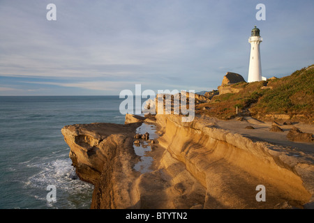 Castle Point Leuchtturm Castlepoint, Wairarapa, Nordinsel, Neuseeland Stockfoto