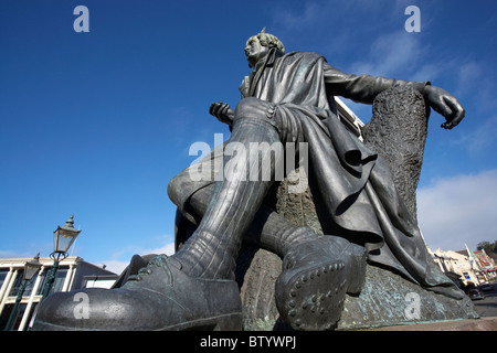 Robert Burns, Statue, Octagon, Dunedin, Otago, Südinsel, Neuseeland Stockfoto