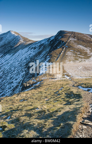 Grisedale Pike im Winter, Lake District, Cumbria Stockfoto