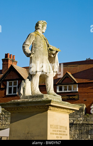 Nahaufnahme der Statue von William Etty außerhalb der City Art Gallery York North Yorkshire England Großbritannien GB Großbritannien Stockfoto