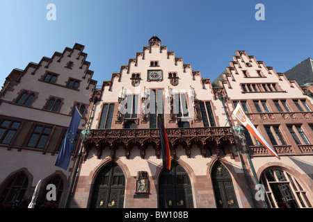 Historische Romer Platz der Stadt Frankfurt Main, Deutschland Stockfoto