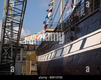 SS Great Britain mit hotwells Häuser im Hintergrund, Bristol Stockfoto