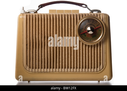 antiken Radio isoliert Stockfoto