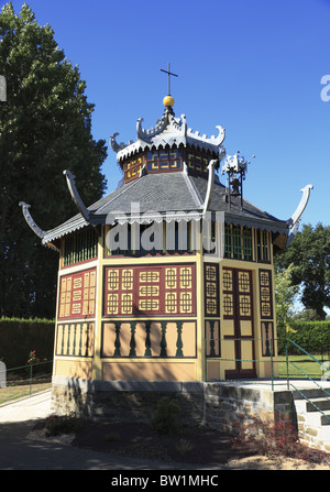 Die Chapelle du Pâtis (oder Chapelle Sainte Anne), erbaut 1875 von einem chinesischen Missionar in La Selle Guerchaise, Bretagne, Frankreich. Stockfoto