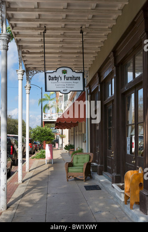 Geschäfte auf der Hauptstraße in der historischen Altstadt, Natchez, Mississippi, Vereinigte Staaten Stockfoto