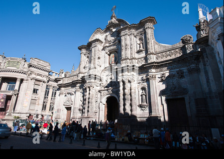 La Compania Kirche, historisches Zentrum, Quito, Ecuador. Stockfoto