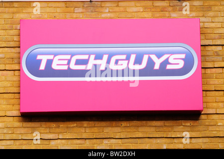 TechGuys unterzeichnen bei Currys-PC-Welt-laden, London, England, UK Stockfoto