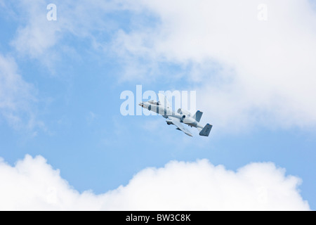 A-10 Thunderbolt Tank Killer tritt in der Air Show im NAS Jacksonville, Florida, auf Stockfoto