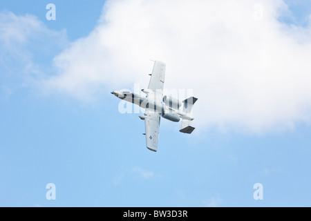 A-10 Thunderbolt Tank Killer tritt in der Air Show im NAS Jacksonville, Florida, auf Stockfoto