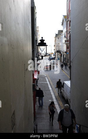 Hastings Center Blick auf die Stadt blickte Brassey Schritte East Sussex UK Stockfoto