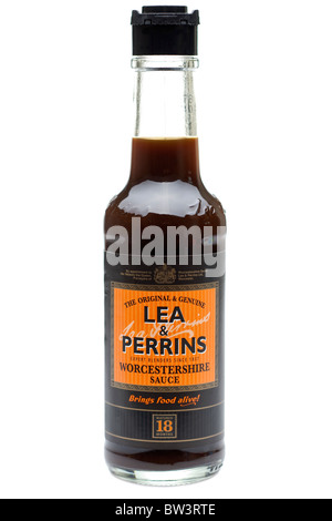 Flasche von Lea und Perrins Worcestershire-sauce Stockfoto