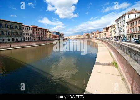 Arno Riverside in Pisa, Toskana Stockfoto