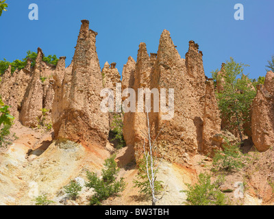 Natürliche Attraktion in Serbien - Devils Stadt Đavolja Varoš, Djavolja Varos Stockfoto