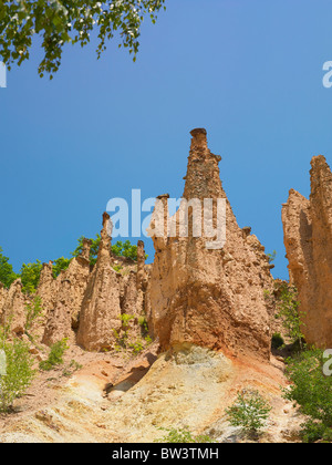 Natürliche Attraktion in Serbien - Devils Stadt Đavolja Varoš, Djavolja Varos Stockfoto