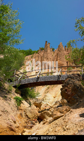 Natürliche Attraktion in Serbien - Devils Stadt Đavolja Varoš, Djavolja Varos Stockfoto