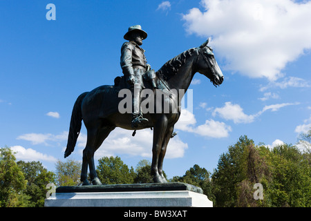 Statue von General Ulysses S Grant auf dem Pferderücken, Grant es zentrale Bereich National Military Park in Vicksburg, Mississippi, Vereinigte Staaten Stockfoto