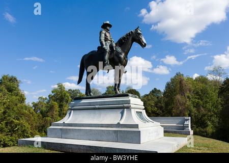 Statue von General Ulysses S Grant auf dem Pferderücken, Grant es zentrale Bereich National Military Park in Vicksburg, Mississippi, Vereinigte Staaten Stockfoto