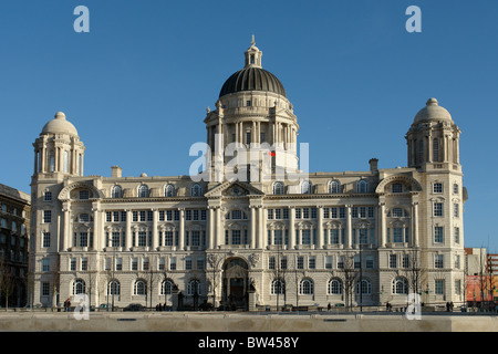 Der Port of Liverpool Building, Pier Head, Liverpool, Merseyside, England, Vereinigtes Königreich Stockfoto